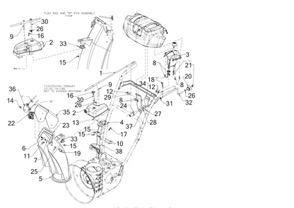 Chute Diagram and Parts List for 3X34-INCHPRO (31AH8ESV710)(2017) Cub Cadet Snow Blower